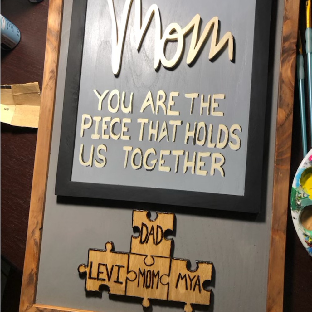 Custom Made Mothers Day Puzzle Piece